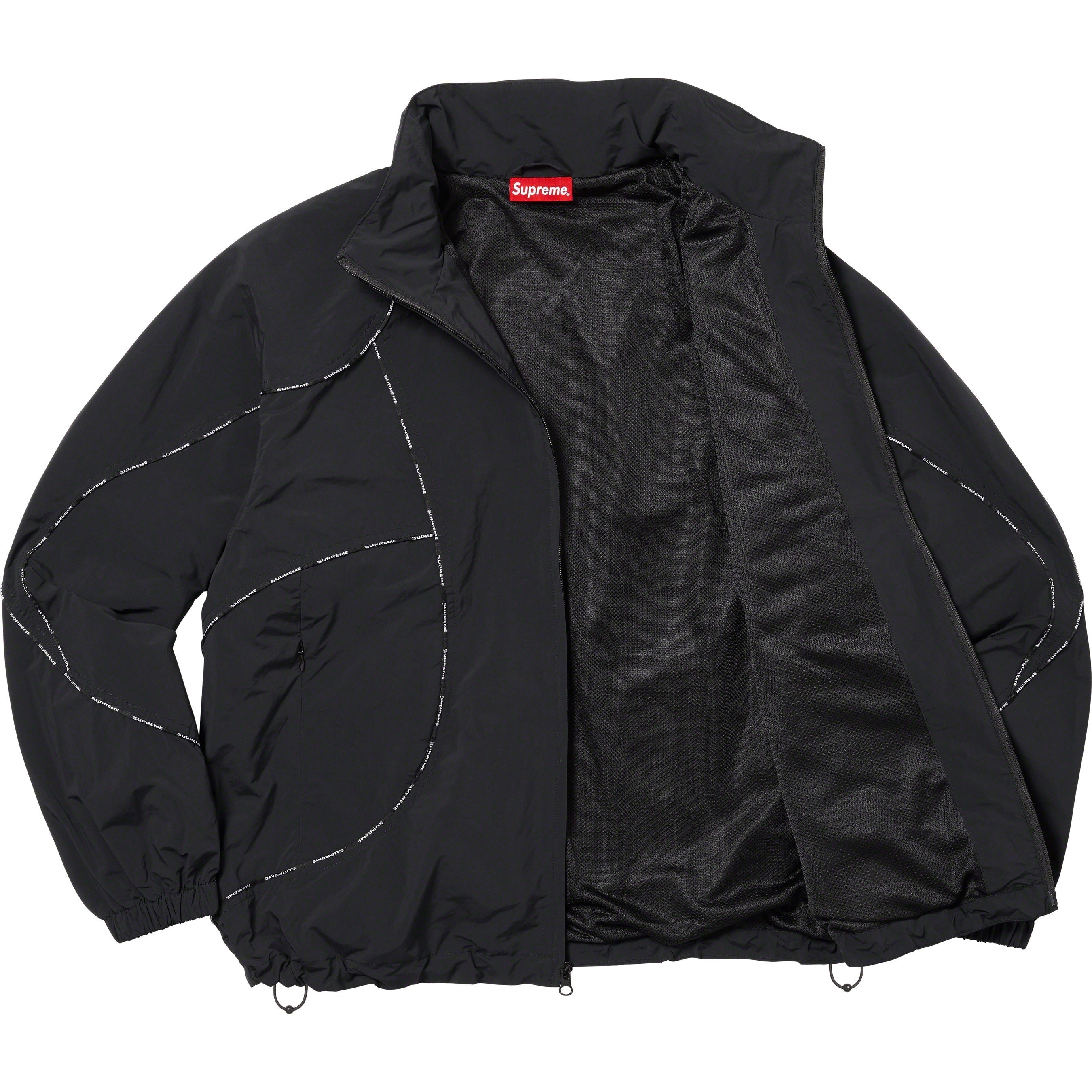 Logo Piping Hooded Track Jacket view 11